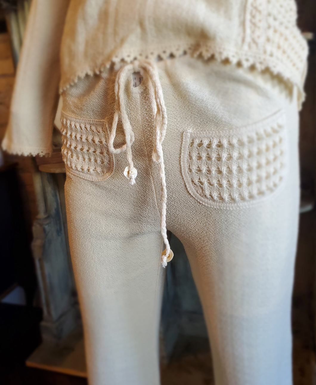 By The Sea Crochet Detailed Pocket Pants