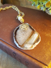 Load image into Gallery viewer, “Crowned for His Glory” Agate Necklace
