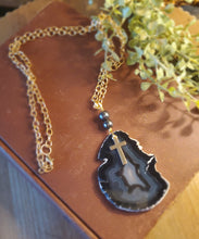 Load image into Gallery viewer, “It is Finished!” Agate Necklace
