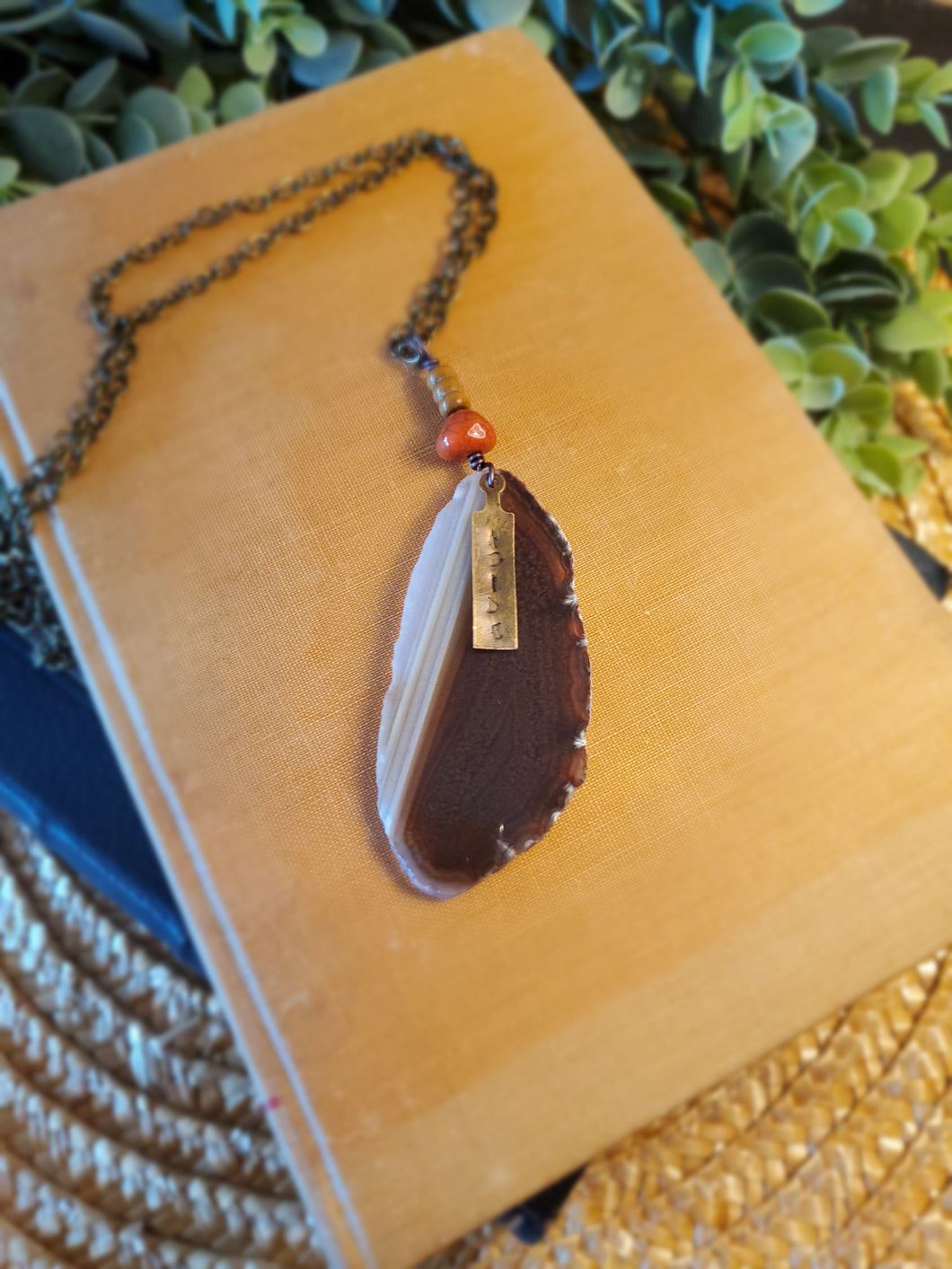 “Abide” Agate Necklace