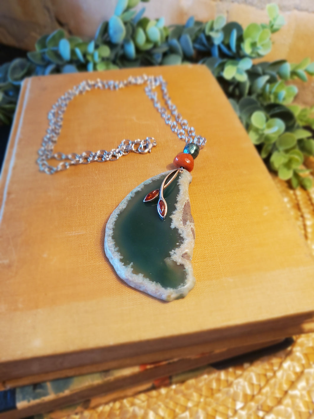 “He is the Gardner’ Agate Necklace