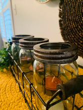 Load image into Gallery viewer, Farmhouse Metal Basket with Mason Jars
