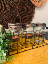 Load image into Gallery viewer, Farmhouse Metal Basket with Mason Jars
